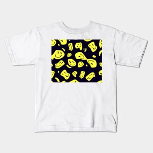 smile yellow pattern Kids T-Shirt